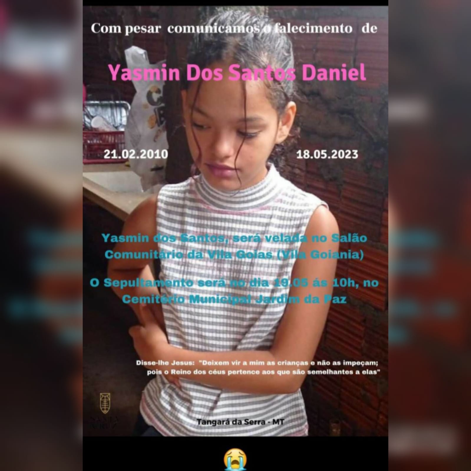 Menina de 13 anos morre afogada durante banho com amigas em córrego